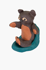 Image showing Bear stuck together from plasticine