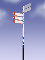 Image showing street sign against blue sky