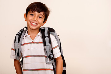Image showing School boy, smiling portrait