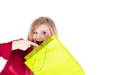 Image showing Beautiful woman with shopping bags