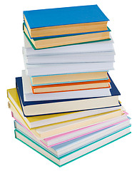 Image showing Big pile of books on a white background