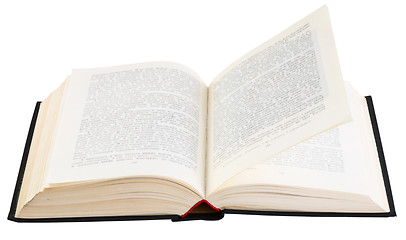 Image showing Old big book on white background