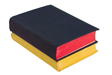 Image showing Two antique book, black and yellow