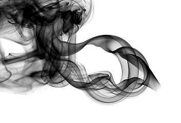 Image showing Abstract fume patterns on white