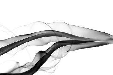 Image showing MAgic Abstract smoke waves on white