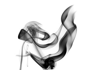 Image showing Abstraction. Smoke pattern on white