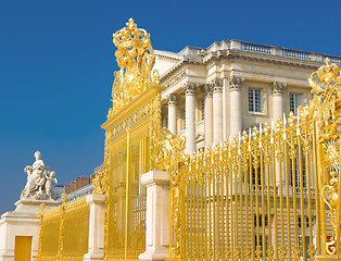 Image showing Golden gate and Palace facade in Versailles