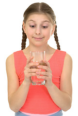 Image showing Girl with glass of water