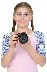 Image showing Photographer girl