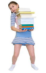 Image showing Girl and books