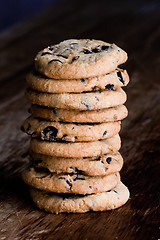 Image showing stack of fresh baked cookies