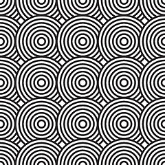 Image showing Black-and-white abstract background with circles