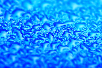 Image showing Blue water drops background 