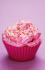 Image showing Pink cupcake 