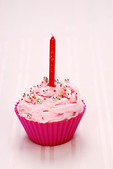 Image showing Pink cupcake 