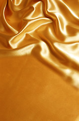 Image showing Smooth elegant golden satin 