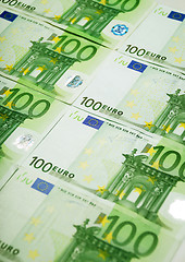 Image showing  euro banknotes