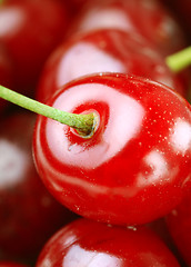 Image showing bunch of fresh cherries
