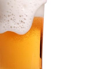 Image showing Glass of beer close-up 