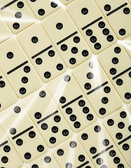 Image showing Background from dominoes with white rays