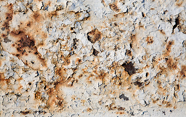 Image showing Painted grunge rusty wall with cracks