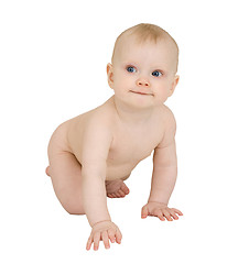 Image showing Infant crawl on a white background