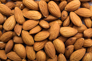 Image showing Cleared golden almonds background