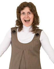 Image showing Young surprised woman