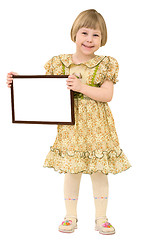 Image showing Little girl with frame