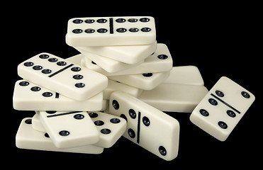 Image showing Heap of domino bones