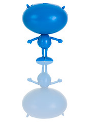 Image showing Plastic blue figure of the alien
