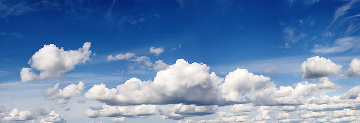 Image showing Cloudy blue summer sky