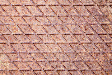 Image showing Rusty industrial metal floor