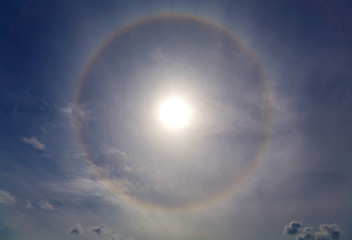 Image showing Halo around of the sun in the sky