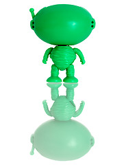 Image showing Plastic green figure of the alien