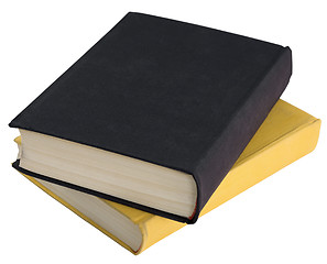 Image showing Two old big books on a white background