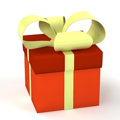 Image showing gift box over white background