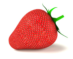 Image showing Large strawberry isolated over white