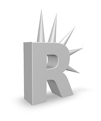 Image showing letter r with prickles