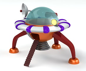 Image showing Spaceship 3d rendered