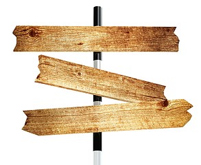 Image showing Wooden signpost 3d rendered