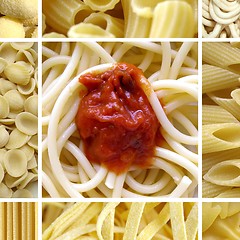 Image showing Pasta collage