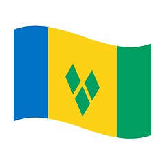 Image showing flag of saint vincent and grenadines