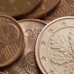 Image showing Euro coins background