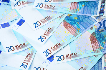 Image showing Few banknotes of 20 euro