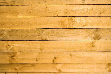 Image showing Wooden crude uneven wall background