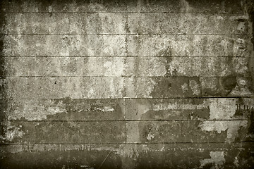 Image showing Old wall covered with boards