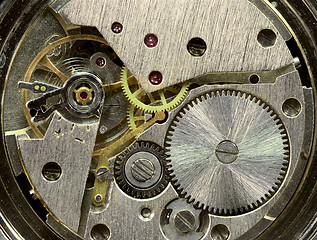 Image showing Macrophoto of old clockwork background