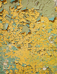 Image showing Ancient painted and cracked wall background