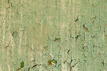 Image showing Old damaged paint on a wall